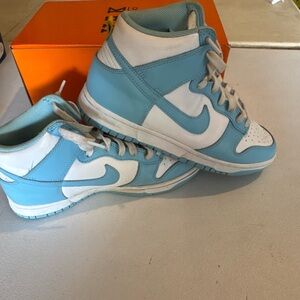 Nike Sky Blue and White Sneakers